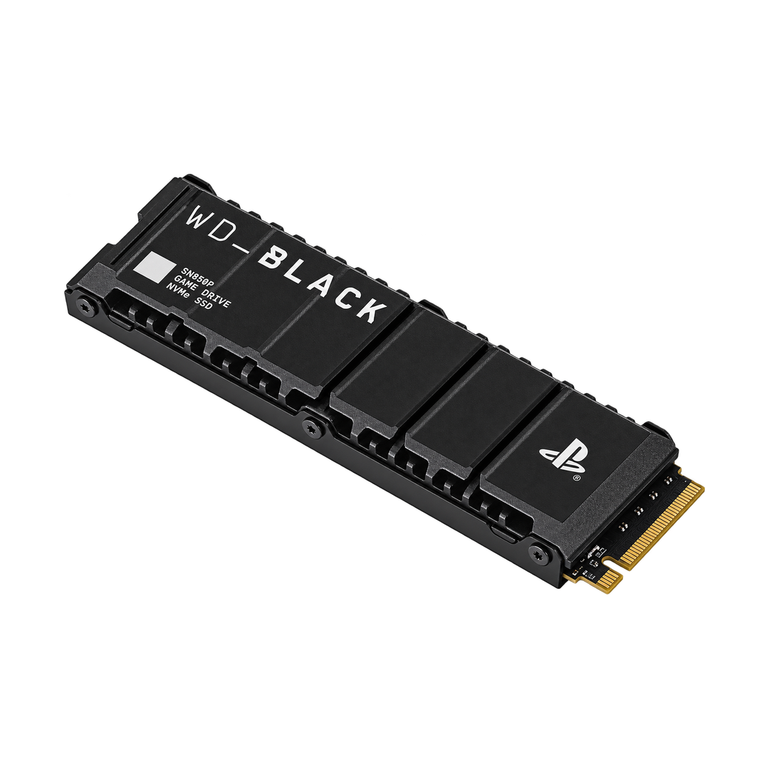 WD_BLACK SN850P 2TB NVMe SSD for PS5 - Officially Licensed — angled