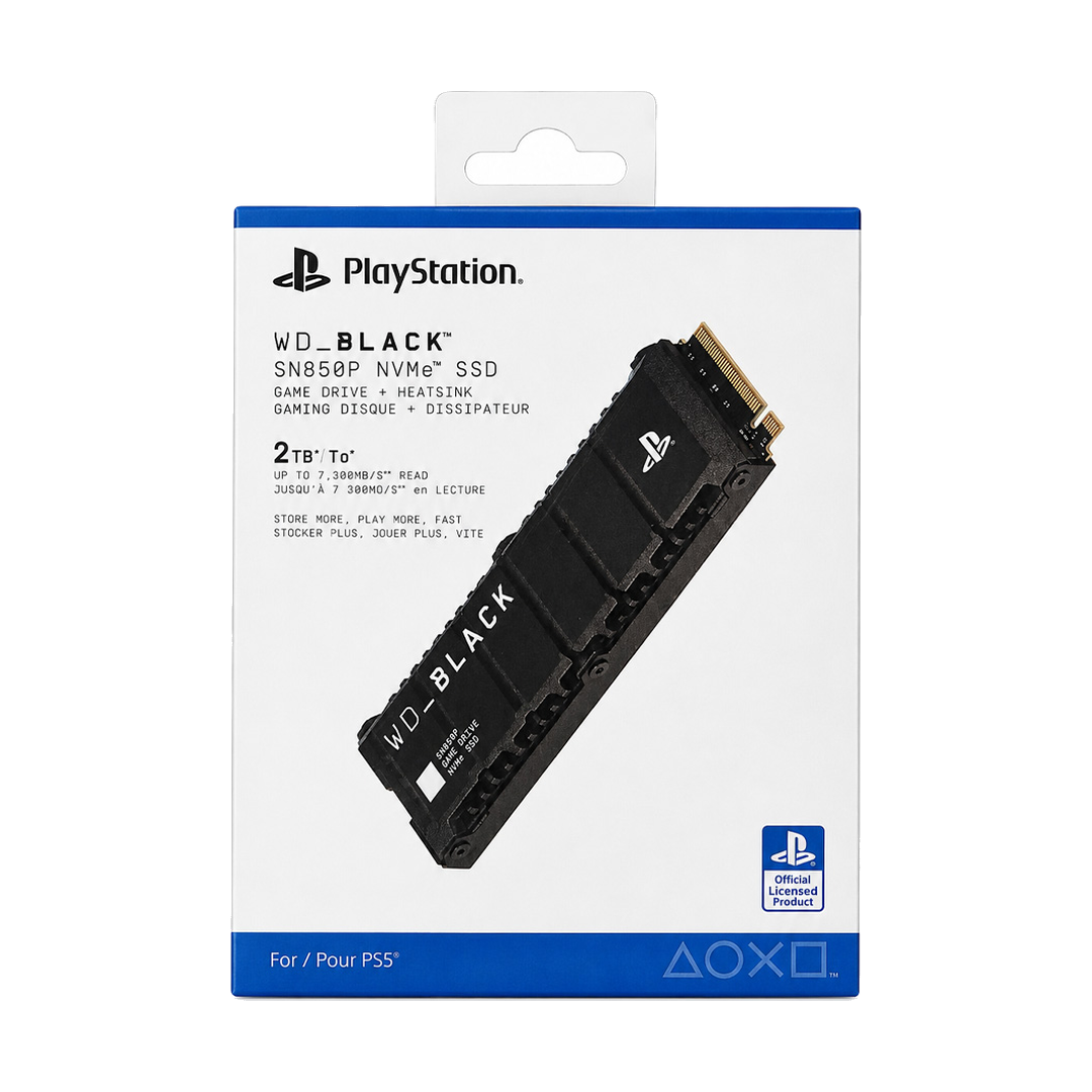WD_BLACK SN850P 2TB NVMe SSD for PS5 - Officially Licensed — package front
