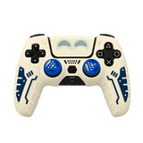 White and Blue Silicone Skin for PS5 DualSense Controller — 02