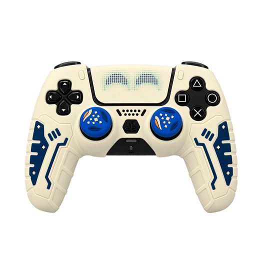 White and Blue Silicone Skin for PS5 DualSense Controller — 02