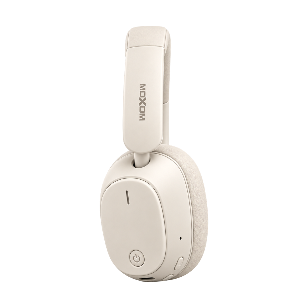 Wireless Bluetooth 5.4 Over-Ear Headphones - White — 54 02