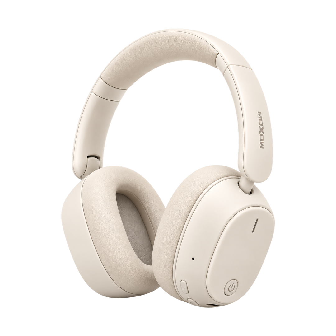Wireless Bluetooth 5.4 Over-Ear Headphones - White — 54 03