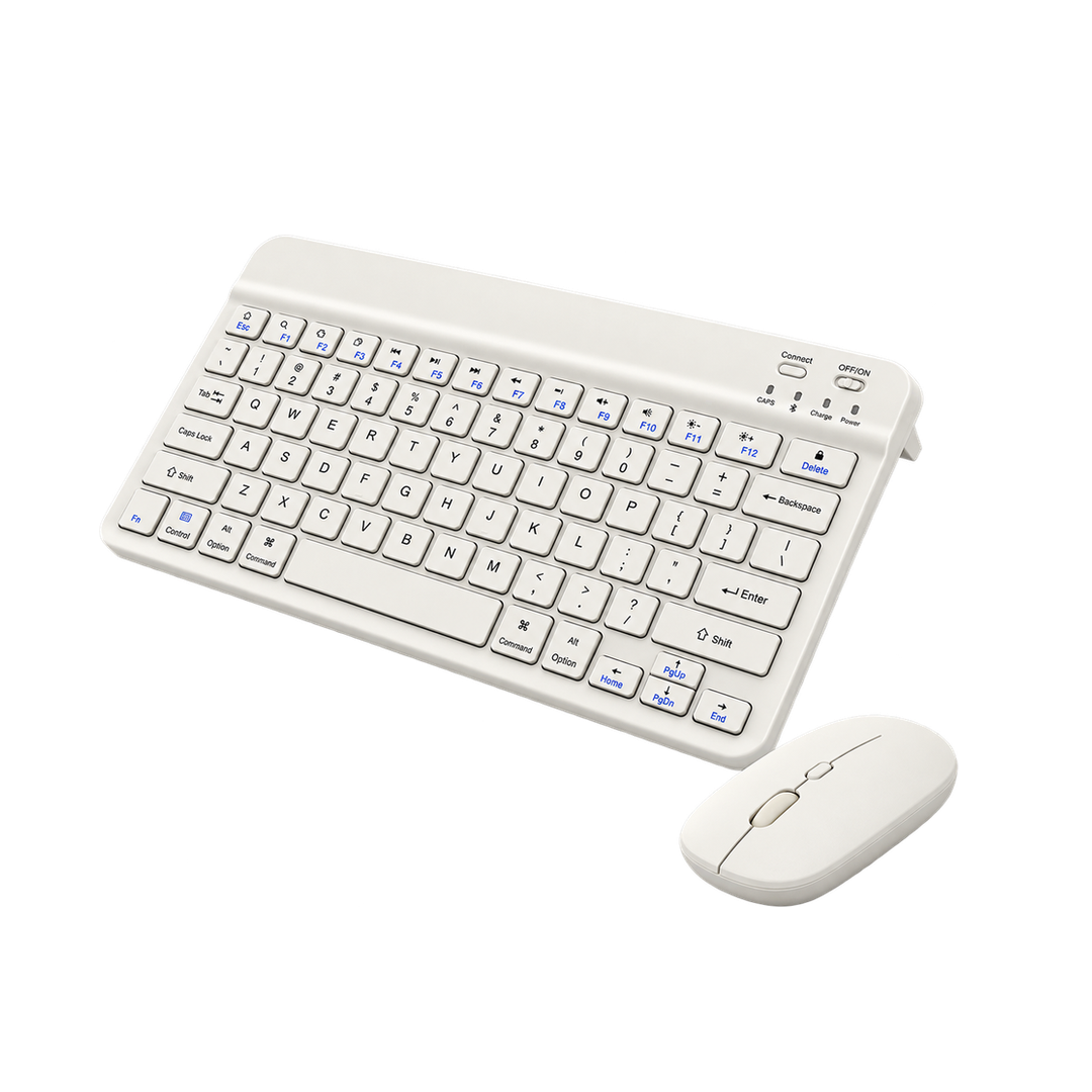 Rechargeable Bluetooth Keyboard and Mouse Kit — white 01