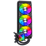 X360-ARGB 360mm CPU Liquid Cooler - White — black front view