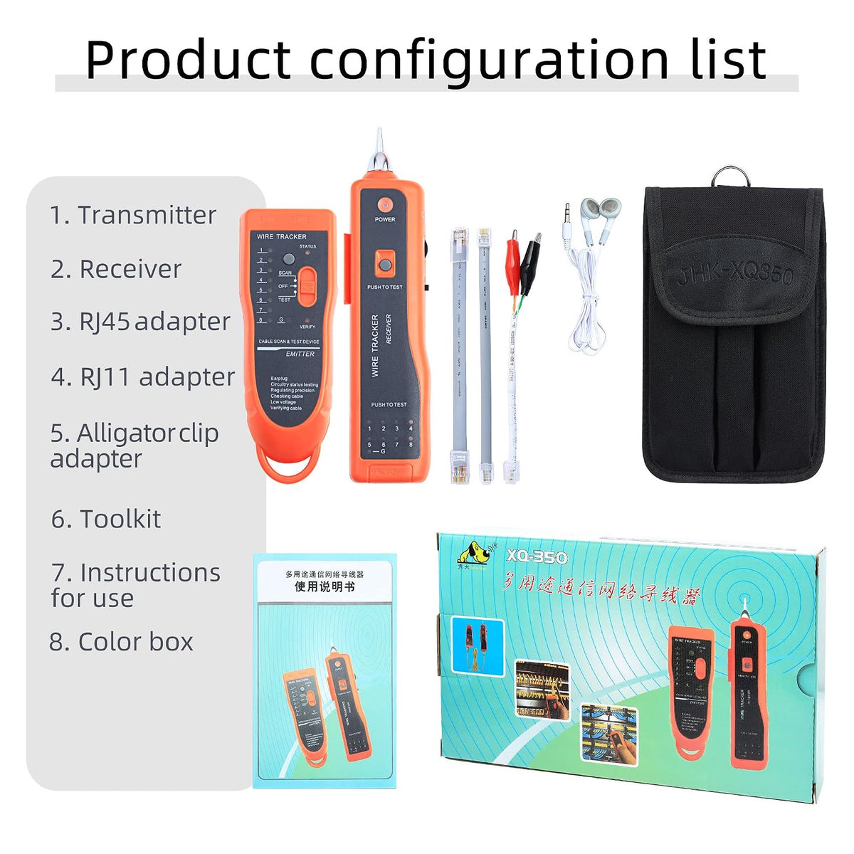 XQ-350 Network Wire Tracker with Tone Generator — multifunctional 05