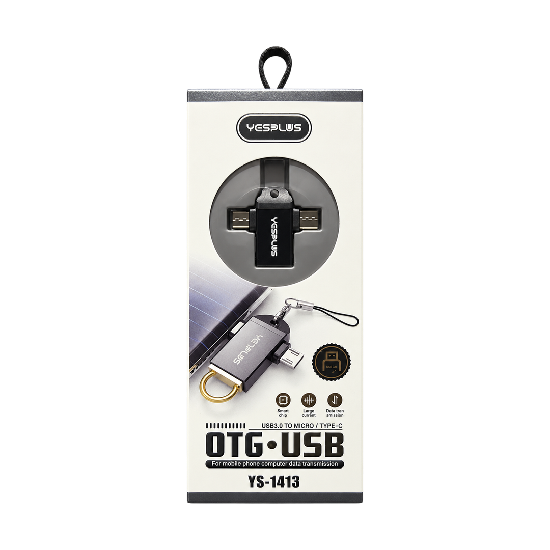 YESPLUS YS-1413 OTG Adapter - USB-A to USB-C and Micro-USB — 03