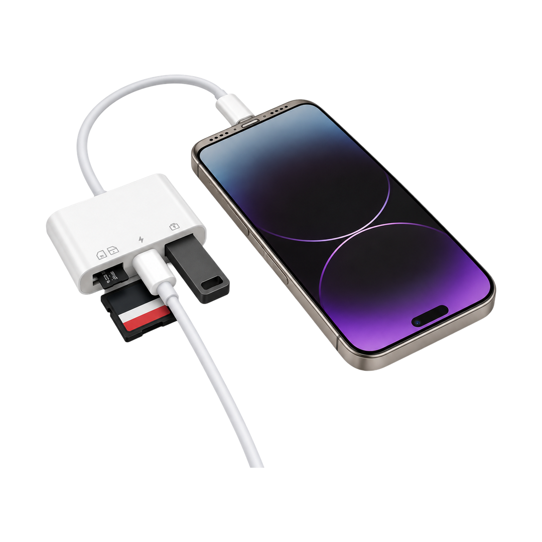 YESPLUS YS-1418 4-in-1 Lightning OTG Adapter for iPhone — 01