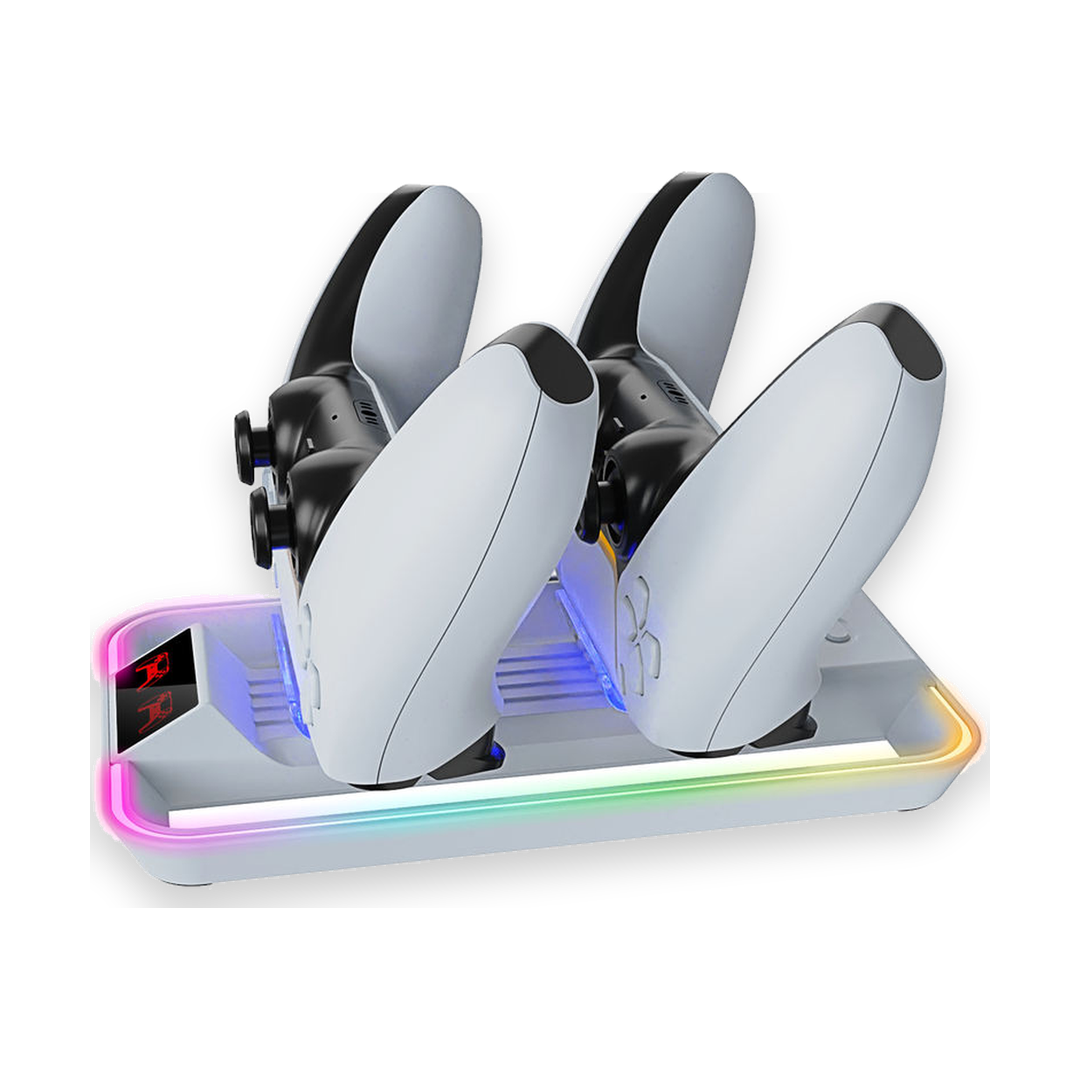 YZC-504P RGB Dual Charging Station for PS5 Controllers — side view