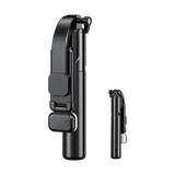 Z5s Selfie Stick Tripod with Bluetooth Remote — black folded